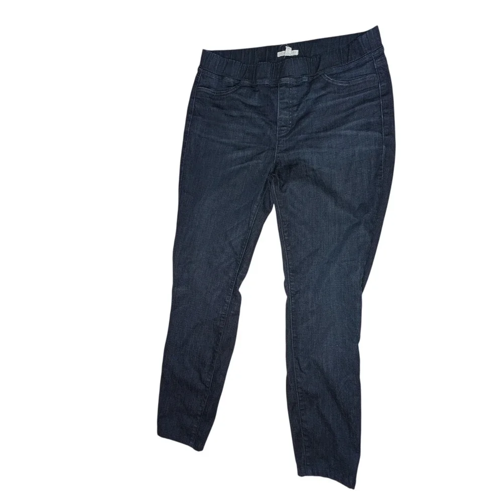 Eileen Fisher Pants Womens‎ M Blue Denim Pull On Jeggings Organic Cotton Stretch